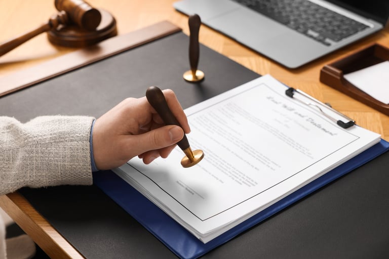 Legal document notarization